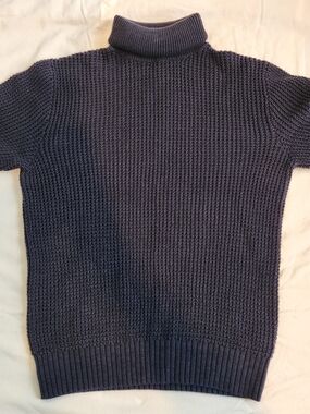Tommy Hilfiger Men's Small Navy Blue Turtleneck Knit Sweater